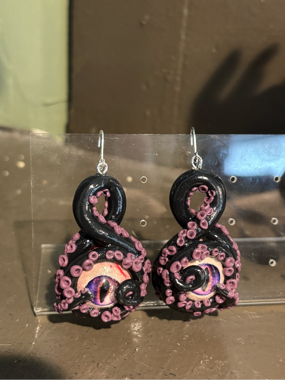 Handmade eyeball earrings